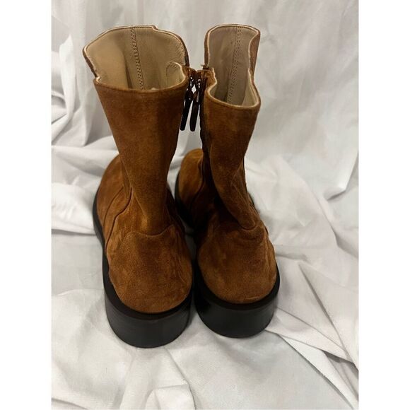 Stuart Weitzman Women's Brown Ankle Round Toe 5050 Bold Zip Bootie Size 10B NWOT - Picture 10 of 10